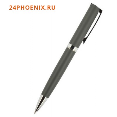 Ручка автоматическая шариковая 1.0мм "MILANO" синяя, серый металлический корпус 20-0227 Bruno Visconti {Китай}
